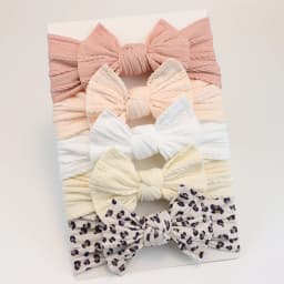 5Pcs Baby Girl Headbands Lot Baby Bow Headband Newborn Gift Elastic HairBands Children Turban Kids Infant Hair Accessories