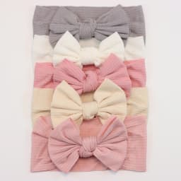 5Pcs Baby Girl Headbands Lot Baby Bow Headband Newborn Gift Elastic HairBands Children Turban Kids Infant Hair Accessories