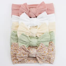 5Pcs Baby Girl Headbands Lot Baby Bow Headband Newborn Gift Elastic HairBands Children Turban Kids Infant Hair Accessories