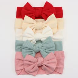 5Pcs Baby Girl Headbands Lot Baby Bow Headband Newborn Gift Elastic HairBands Children Turban Kids Infant Hair Accessories