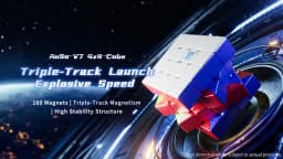 [Picube] MoYu AoSu V7 Special Edition 4x4x4 Magic Speed Cube AOSUv7 Magnetic Track UV Stickerless Puzzle Toys Gifts 4X4 Cubo