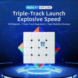 [Picube] MoYu AoSu V7 Special Edition 4x4x4 Magic Speed Cube AOSUv7 Magnetic Track UV Stickerless Puzzle Toys Gifts 4X4 Cubo