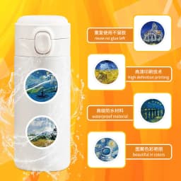 100PCS Van Gogh Sunflower Oil Painting Waterproof Stickers for Bicycle Hand Account Pencil Case Decals LanLanStickersWorld