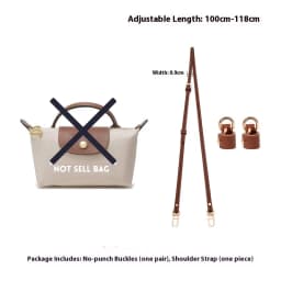 1 Set Bag Strap For LONGCHAMP Mini Punch-free Leather Shoulder Strap Set Transformation Crossbody Strap Bag Accessories