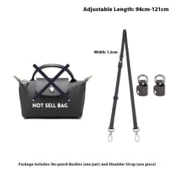 1 Set Bag Strap For LONGCHAMP Mini Punch-free Leather Shoulder Strap Set Transformation Crossbody Strap Bag Accessories