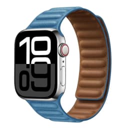 Leather Strap for Apple Watch Band 49mm 46mm 42mm 41mm Original Magnetic Loop Link Bracelet iWatch 12 11 10 9 8 7 SE Ultra 2 3 4