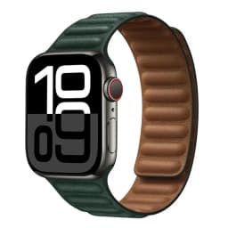 Leather Strap for Apple Watch Band 49mm 46mm 42mm 41mm Original Magnetic Loop Link Bracelet iWatch 12 11 10 9 8 7 SE Ultra 2 3 4