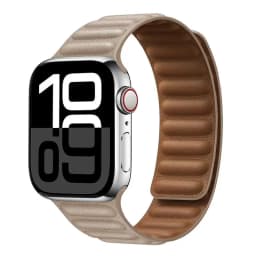 Leather Strap for Apple Watch Band 49mm 46mm 42mm 41mm Original Magnetic Loop Link Bracelet iWatch 12 11 10 9 8 7 SE Ultra 2 3 4