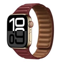 Leather Strap for Apple Watch Band 49mm 46mm 42mm 41mm Original Magnetic Loop Link Bracelet iWatch 12 11 10 9 8 7 SE Ultra 2 3 4