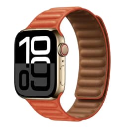 Leather Strap for Apple Watch Band 49mm 46mm 42mm 41mm Original Magnetic Loop Link Bracelet iWatch 12 11 10 9 8 7 SE Ultra 2 3 4
