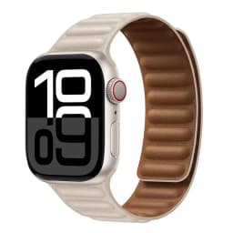 Leather Strap for Apple Watch Band 49mm 46mm 42mm 41mm Original Magnetic Loop Link Bracelet iWatch 12 11 10 9 8 7 SE Ultra 2 3 4