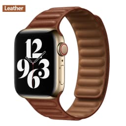 Leather Strap for Apple Watch Band 49mm 46mm 42mm 41mm Original Magnetic Loop Link Bracelet iWatch 12 11 10 9 8 7 SE Ultra 2 3 4