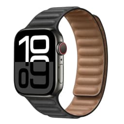 Leather Strap for Apple Watch Band 49mm 46mm 42mm 41mm Original Magnetic Loop Link Bracelet iWatch 12 11 10 9 8 7 SE Ultra 2 3 4