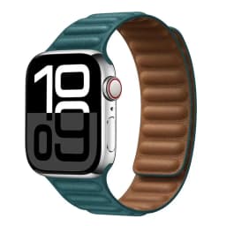 Leather Strap for Apple Watch Band 49mm 46mm 42mm 41mm Original Magnetic Loop Link Bracelet iWatch 12 11 10 9 8 7 SE Ultra 2 3 4