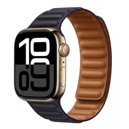 Leather Strap for Apple Watch Band 49mm 46mm 42mm 41mm Original Magnetic Loop Link Bracelet iWatch 12 11 10 9 8 7 SE Ultra 2 3 4