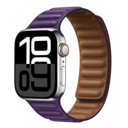 Leather Strap for Apple Watch Band 49mm 46mm 42mm 41mm Original Magnetic Loop Link Bracelet iWatch 12 11 10 9 8 7 SE Ultra 2 3 4