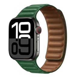 Leather Strap for Apple Watch Band 49mm 46mm 42mm 41mm Original Magnetic Loop Link Bracelet iWatch 12 11 10 9 8 7 SE Ultra 2 3 4