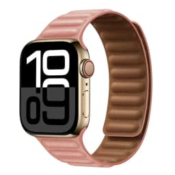 Leather Strap for Apple Watch Band 49mm 46mm 42mm 41mm Original Magnetic Loop Link Bracelet iWatch 12 11 10 9 8 7 SE Ultra 2 3 4