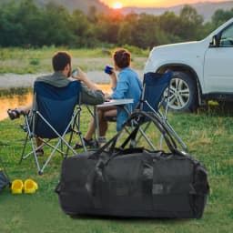 80L Rolling Duffle Bag with Wheels 31" Heavy-Duty Foldable Travel Duffel Bag Water-Resistant Wheeled Luggage with Shoulder Strap