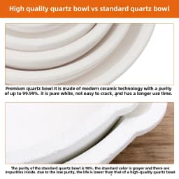 100g-5000g Quartz Crucible for Melting Gold Silver Platinum, High Temp Silica Bowl Jewelry Casting Refining Tool