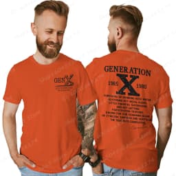 Proud Gen X T-shirts 1965 to 1980 Vintage Generation X T-Shirt Short Sleeve Crew Neck Tees Top Funny Humor Gen X Tshirt For Men