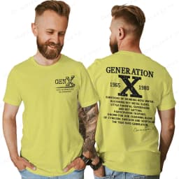 Proud Gen X T-shirts 1965 to 1980 Vintage Generation X T-Shirt Short Sleeve Crew Neck Tees Top Funny Humor Gen X Tshirt For Men