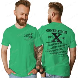Proud Gen X T-shirts 1965 to 1980 Vintage Generation X T-Shirt Short Sleeve Crew Neck Tees Top Funny Humor Gen X Tshirt For Men