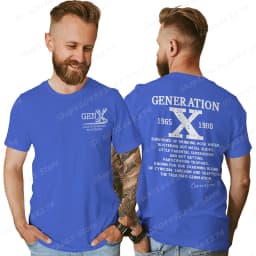 Proud Gen X T-shirts 1965 to 1980 Vintage Generation X T-Shirt Short Sleeve Crew Neck Tees Top Funny Humor Gen X Tshirt For Men