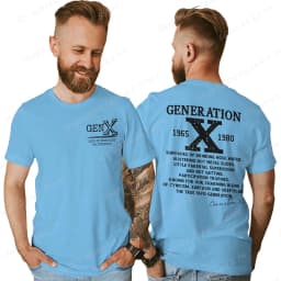 Proud Gen X T-shirts 1965 to 1980 Vintage Generation X T-Shirt Short Sleeve Crew Neck Tees Top Funny Humor Gen X Tshirt For Men