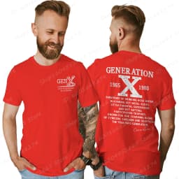 Proud Gen X T-shirts 1965 to 1980 Vintage Generation X T-Shirt Short Sleeve Crew Neck Tees Top Funny Humor Gen X Tshirt For Men
