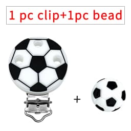 1 Set New Baby Silicone Football Beads DIY Baby Cartoon Teething Bracelet DIY Pacifier Chain Accessories Toys