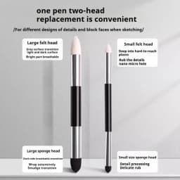 Artist Blending Sponge Pens Washable Dual-Tip Pastel Stumps & Sketch Brushes - Versatile Art Foam Blenders For Drawing Painting
