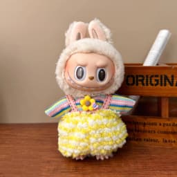 [No doll]For Cute 17cm LBB pendant plush cotton toy DIY dress up costume doll skirt T-shirt set animal workwear