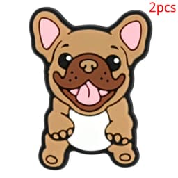 2/14pcs lot lovely dog shoe buckle charms accessories decorations for sandals bag sneaker clog wristbands bracelets kids gift