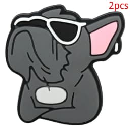 2/14pcs lot lovely dog shoe buckle charms accessories decorations for sandals bag sneaker clog wristbands bracelets kids gift