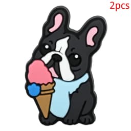2/14pcs lot lovely dog shoe buckle charms accessories decorations for sandals bag sneaker clog wristbands bracelets kids gift