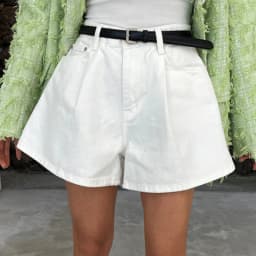 REALEFT Summer Washed High Waist Women's A-line Denim Shorts Pocket White 2025 New Casual Loose Wide Leg Jeans Shorts Female