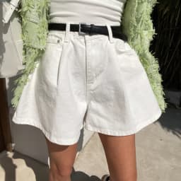 REALEFT Summer Washed High Waist Women's A-line Denim Shorts Pocket White 2025 New Casual Loose Wide Leg Jeans Shorts Female