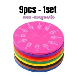 9-27pcs EVA Math Teaching Tool Fractions Mathematics Educational Aids for Understanding Addition Subtraction Demonstration Model