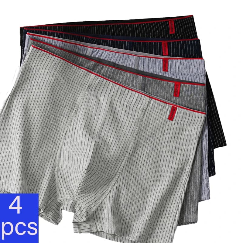 4 Pcs/Lot Boxer Men‘s Sexy Stripe Panties Underwear Sexy Knickers Underpants Shorts Fashion Under Wear Lingerie Boxers Briefs