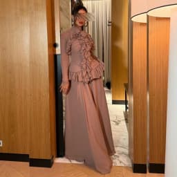 Customized Chinese Style Chiffon Pleat Ruched A-line High Collar Long Dresses Bespoke Occasion Exquisite High Quality