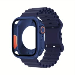 Glass Case+Strap for Apple Watch Band 40mm 41mm 44mm 45mm 42mm 46mm Screen Protectors Case for Apple IWatch Series 10 9 8 7 6 54