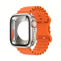 Glass Case+Strap for Apple Watch Band 40mm 41mm 44mm 45mm 42mm 46mm Screen Protectors Case for Apple IWatch Series 10 9 8 7 6 54