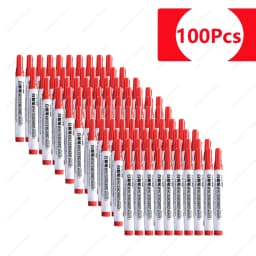 NeW!100-1pcs Erasable Whiteboard Marker Pen Teaching Chalk Blackboard Marker for Ceramics Glass Office School Art Stationery