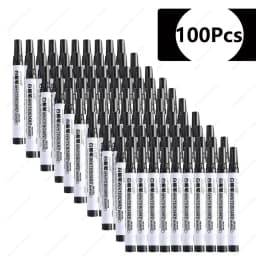 NeW!100-1pcs Erasable Whiteboard Marker Pen Teaching Chalk Blackboard Marker for Ceramics Glass Office School Art Stationery