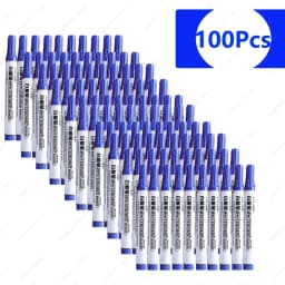 NeW!100-1pcs Erasable Whiteboard Marker Pen Teaching Chalk Blackboard Marker for Ceramics Glass Office School Art Stationery