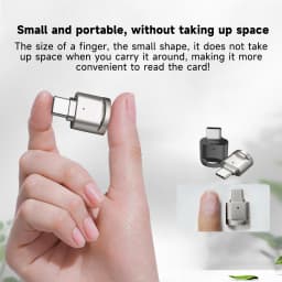 Type C OTG To TF Adapter Micro-SD Memory Card Reader Compatible with Laptops, Tablets, and Smartphones , with chain port