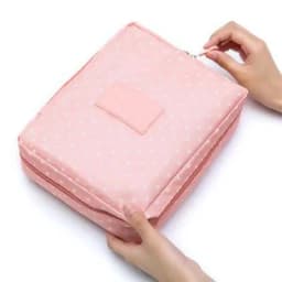 Girls Portable Travel Makeup Bag Waterproof Multi Compartment Multifunctional Cosmetic Make Up Toiletry Organizer for Women