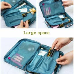 Girls Portable Travel Makeup Bag Waterproof Multi Compartment Multifunctional Cosmetic Make Up Toiletry Organizer for Women