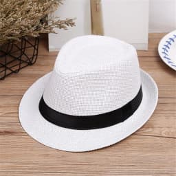 Children Kids Summer Beach Straw Hat Jazz Panama Breathable Hat Large Brim Outdoor Breathable Hats Girls Boy Sunhat